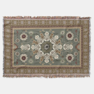 Persian Vintage Arabic Pattern  Throw Blanket