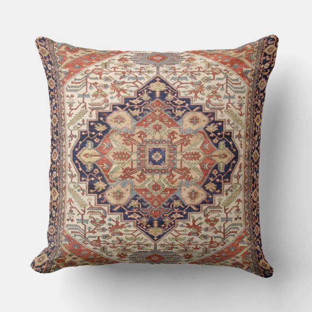 PERSIAN VINTAGE ORIENTAL DESIGN THROW PILLOW (Front)