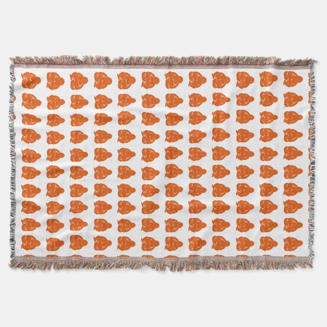 Persimmon Asian Moods Buddah Boys Throw Blanket (Front)