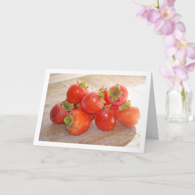 Persimmon Fruit Card (Orchid)