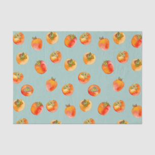 Persimmon Fruit Tiled   Tissue Paper