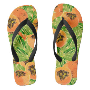 persimmon(kaki) flip flops