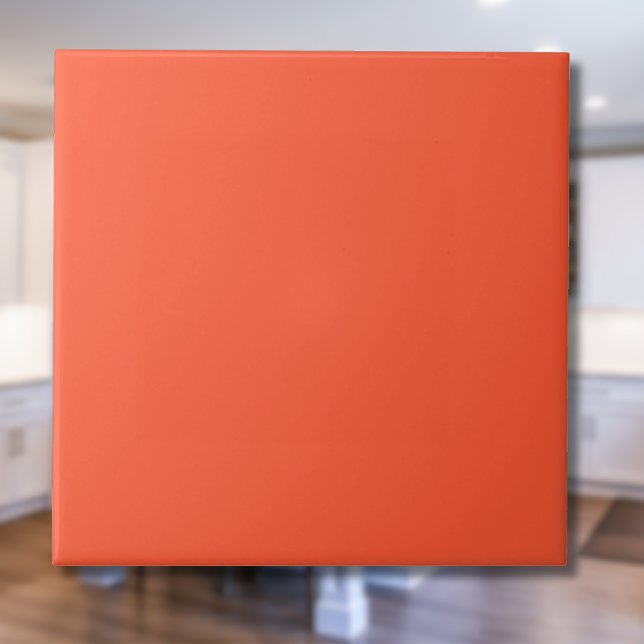 Persimmon Orange Solid Colour | Classic | Elegant Tile (Creator Uploaded)