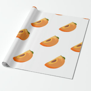 Persimmon pattern isolated on a white background.  wrapping paper