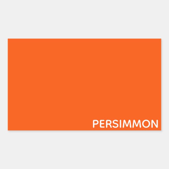 Persimmon red color name sticker (Front)