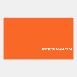 Persimmon red colour name sticker
