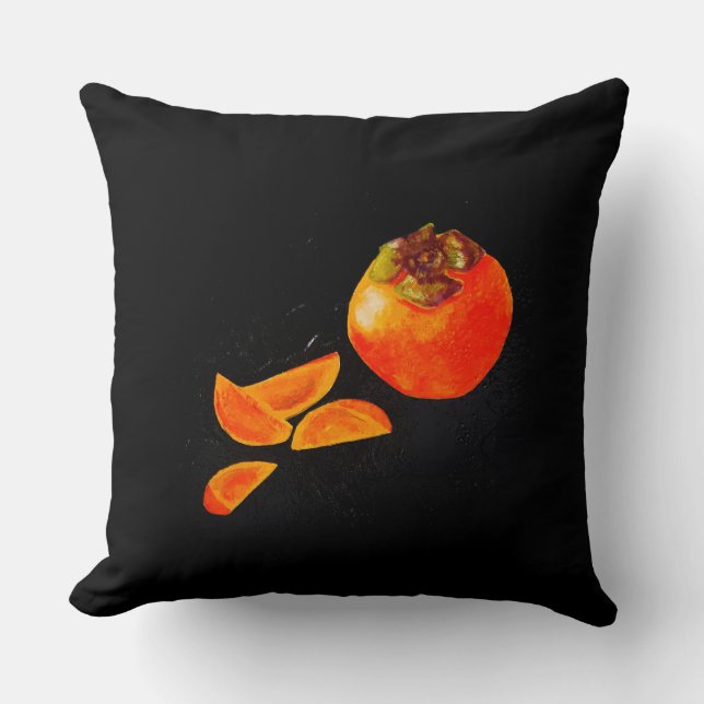Persimmon Throw Pillow (Front)