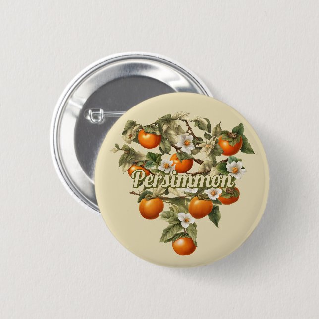 Persimmons 2 Inch Round Button (Front & Back)
