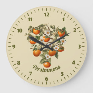 Persimmons Large Clock