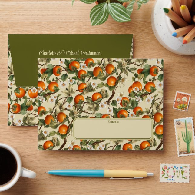 Persimmons Pattern Envelope (Desk)