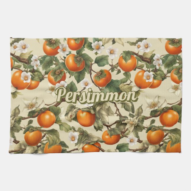 Persimmons Pattern Kitchen Towel (Horizontal)