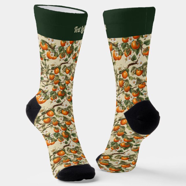 Persimmons Pattern Socks (Angled)