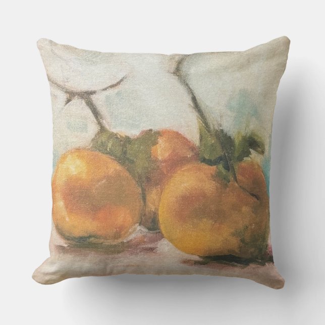 Persimmons Throw Pillow (Front)