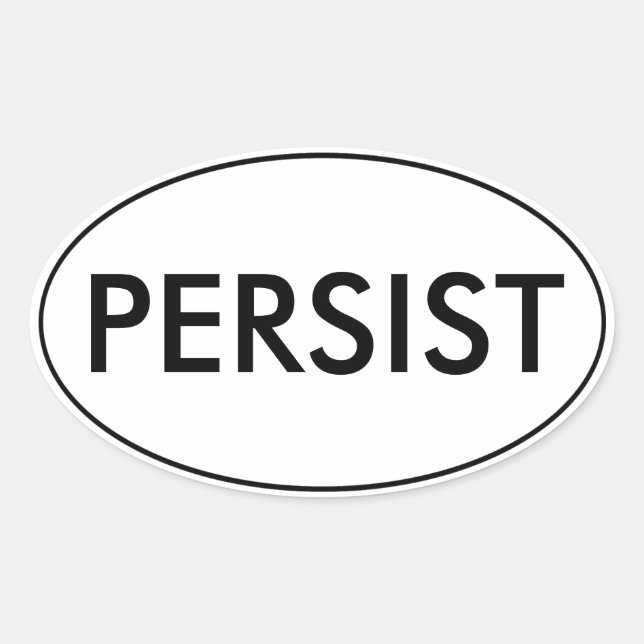 PERSIST Car Sticker (Front)