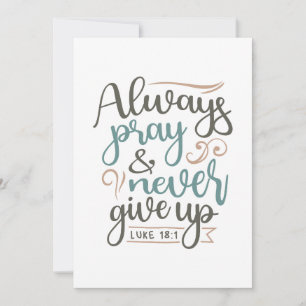 Persistent Prayer - Luke 18:1 Christian Design Thank You Card