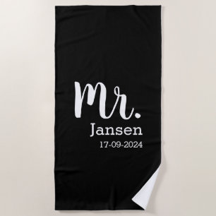 Persistent wedding gift for men beach towel