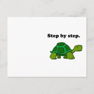 Persistent Winning Tortoise Turtle Step by Step Postcard