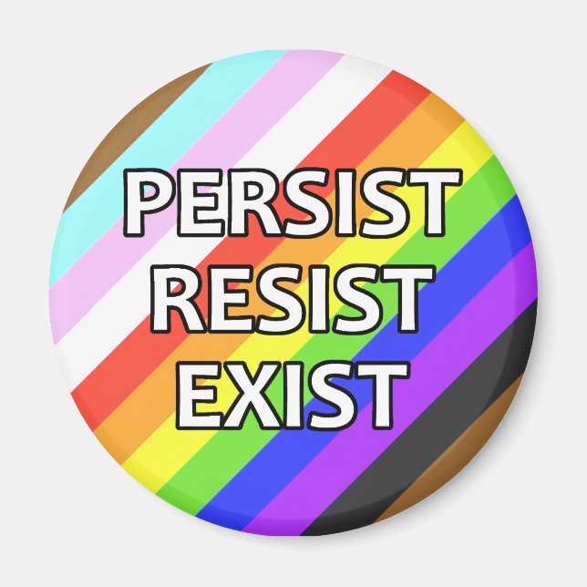 Persister/Résister/Exist Fide Fridge Magnet (Devant)