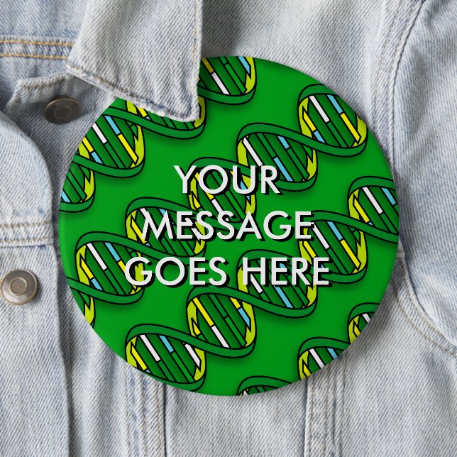 Persoanlised DNA pattern Science 6 Inch Round Button (In Situ)