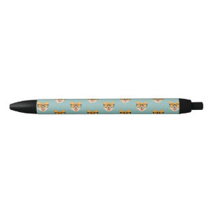 Persolanized Funny Hipster Corgi Black Ink Pen