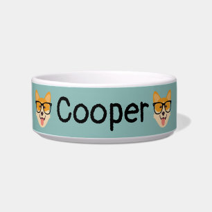 Persolanized Funny Hipster Corgi Bowl