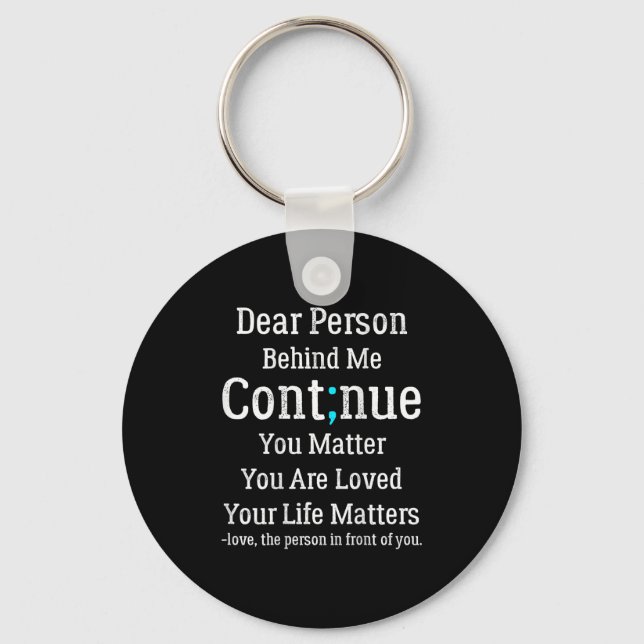Person Behind Me Suicide Prevention And Depression Keychain (Front)