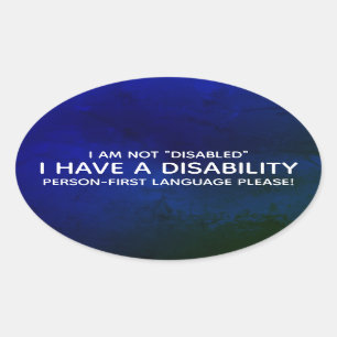 Person First Disability Oval Sticker