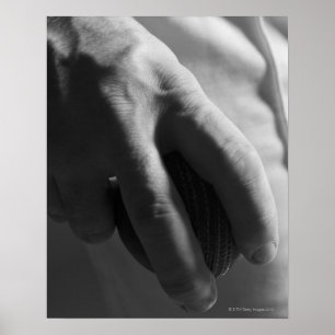 Person holding baseball poster
