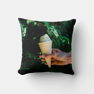 Person holding ice cream throw pillow