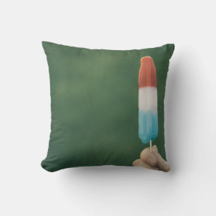 Person holding ice pop throw pillow