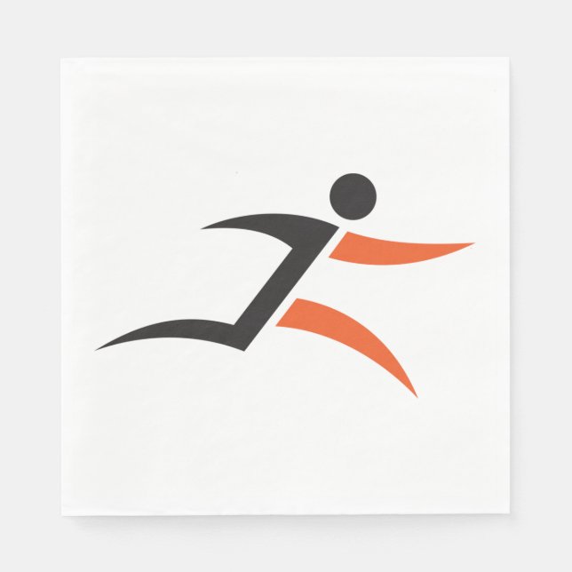 Person Running Design Napkin (Front)