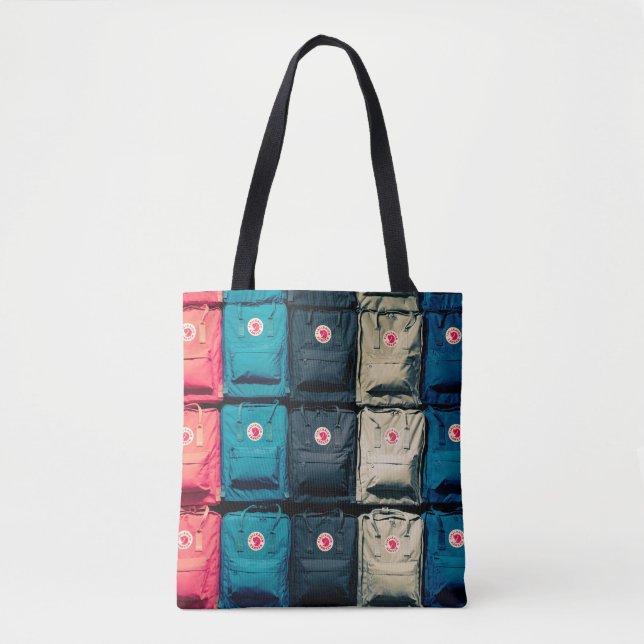 Person showing assorted-colour bags (Front)