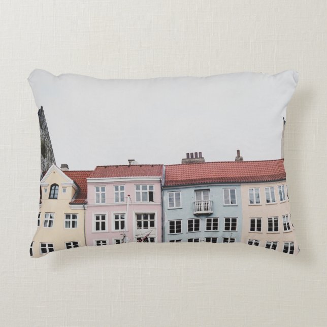PERSON TAKING PICTURE OF STRUCTURES ACCENT PILLOW (Front)