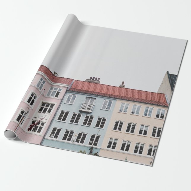 PERSON TAKING PICTURE OF STRUCTURES WRAPPING PAPER (Unrolled)