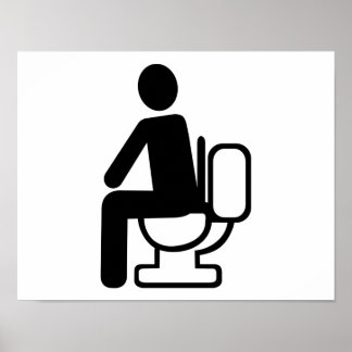 Person toilet poster