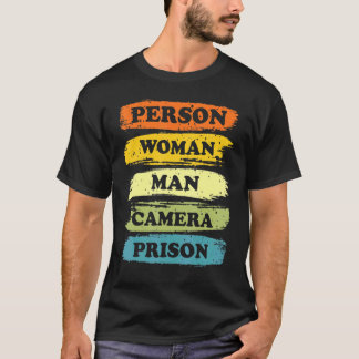 Person Woman Man Camera Prison 2022 T-Shirt