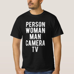 Person Woman Man Camera TV T-Shirt