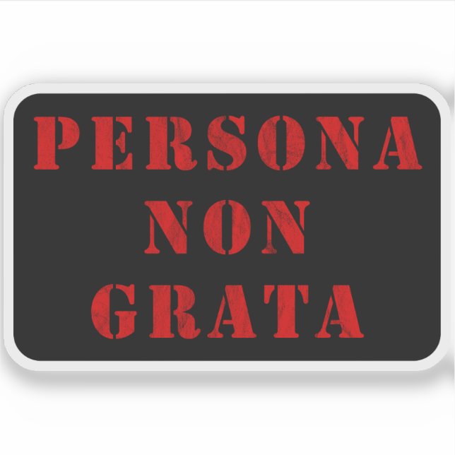 Persona Non Grata (vintage red) (Front)