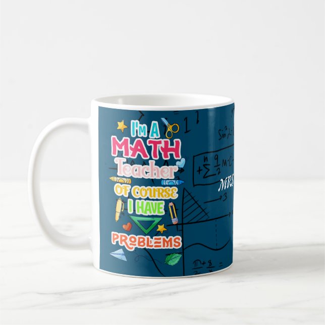 PersonaIized Math Teacher  Coffee Mug (Left)