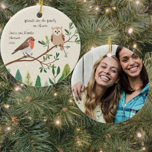 Personailzed Friends Christmas Gift Ceramic Ornament