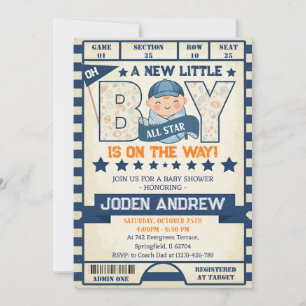 Personal All Star Sport Baby shower Invitation