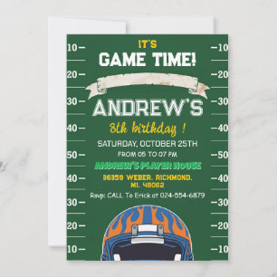 Personal American football Birthday Invitation