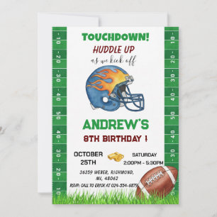 Personal American football Birthday Invitation