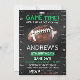 Personal American football Birthday Invitation