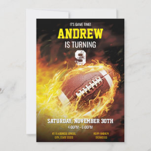 Personal American Football Birthday Party Invitation