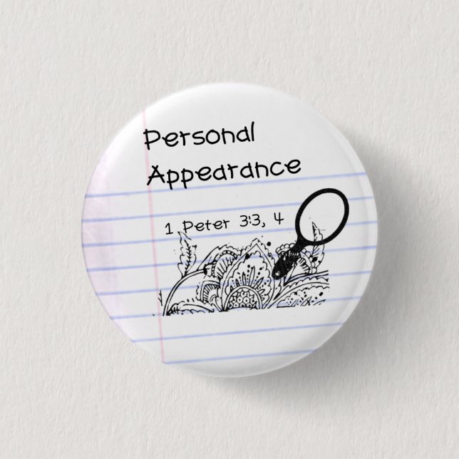 Personal Apperanceee pinnn 1 Inch Round Button (Front)
