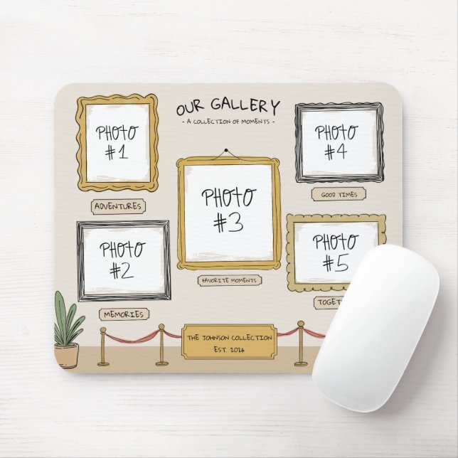 Personal Art Gallery Custom Photo Mouse Pad (With Mouse)