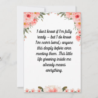 Personal Baby Shower Greeting Card | First-Person 