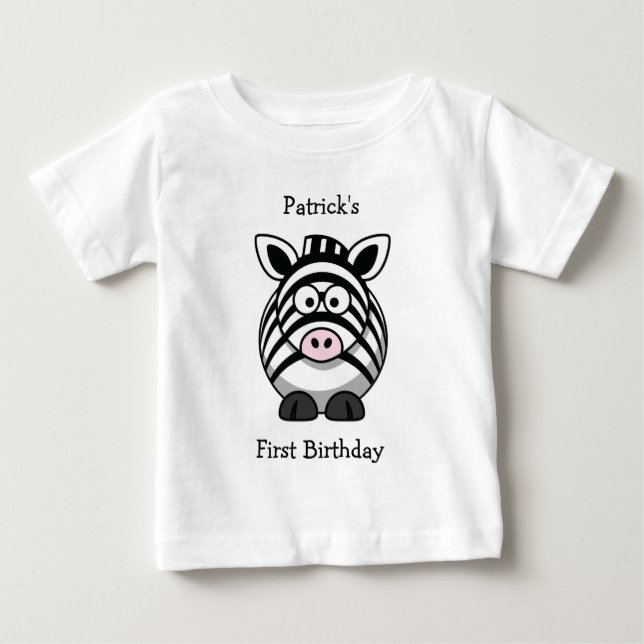 Personal Baby's First  (Event) Zebra Baby Tee (Front)