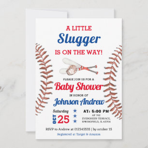Personal Baseball Baby Shower Rookie All Star Invitation